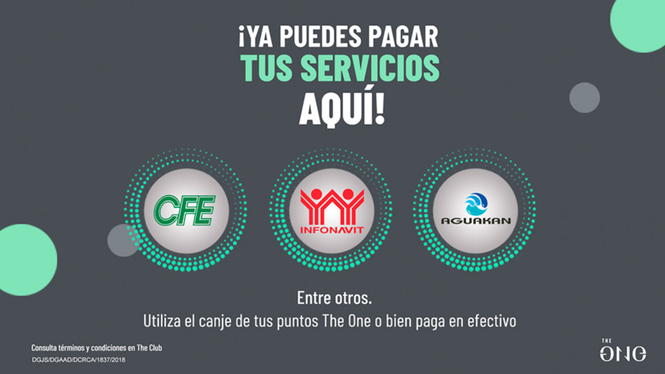 Pago de tus servicios con THE ONE